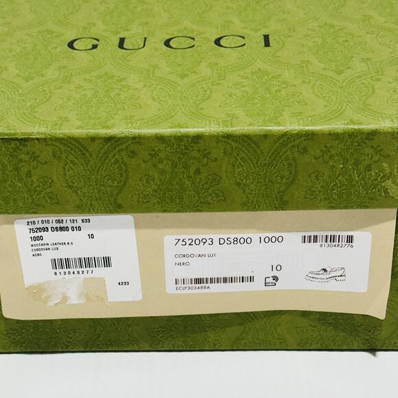 Gucci Interlocking G Chain 10/ US 10.5 Loafers Black Leather Lug Sole Shoes NIB - Picture 15 of 16
